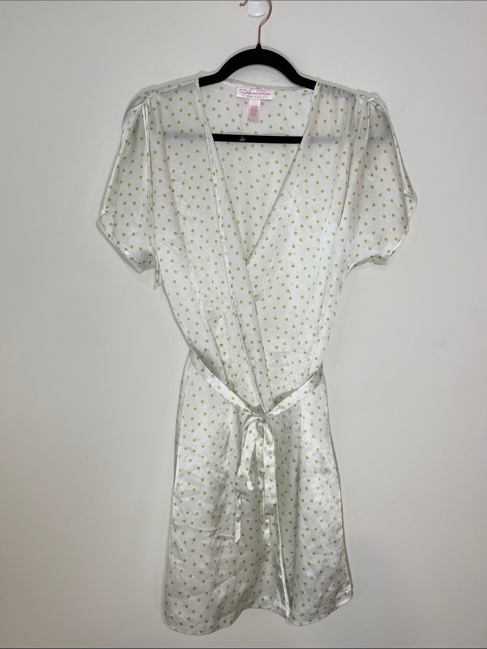 Oscar de La renta pink label wrap around robe Large